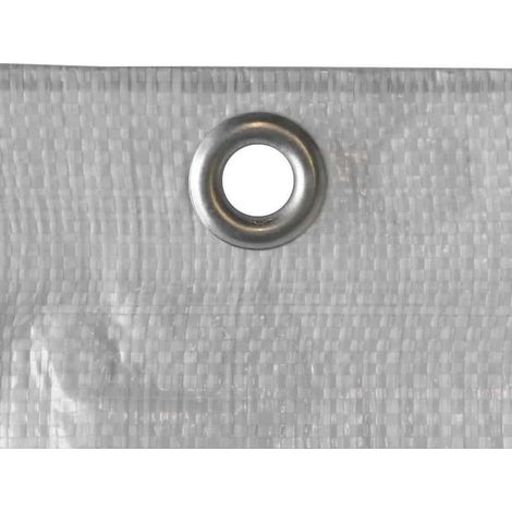 Bâche d'échafaudage 2,60x20m, 150 g/m², Bâche de chantier Blanche
