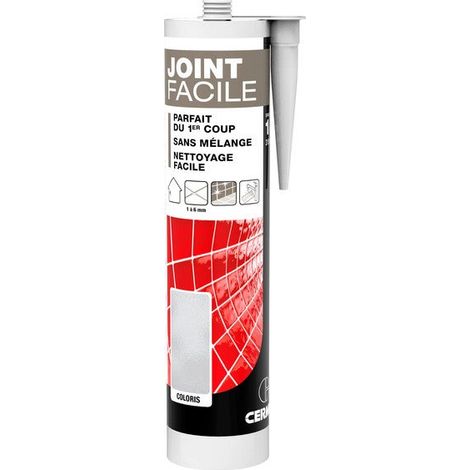 Joint pâte carrelage blanc 310 ml – Hydrofuge pour pièces humides – Application facile – Rendement 1 m² – Temps de séchage 48h – Cermix (1/2)