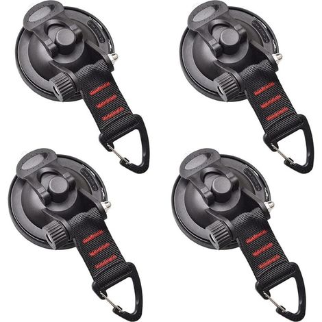 4 Pièces Ventouse Ancrage Multifonctionnel Voiture Ventouse Crochet Ensemble Camping Bâche Accessoires Ventouse avec Attachement RV, Ménage, Atelier Ventouse Attache Crochet (1/5)