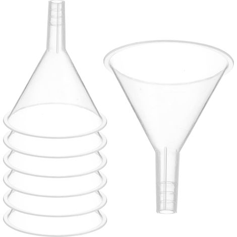 Entonnoirs en plastique transparent de 6 cm (2,4 pouces), ensemble de 8 entonnoirs multifonctions à large ouverture (1/5)