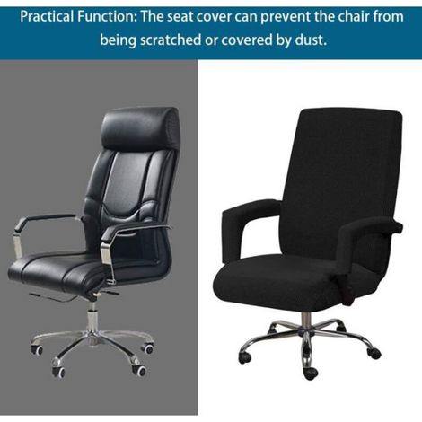 1 Housse de chaise élastique,Polyester respirant,Housse accoudoir inclus,Bureau et loisir (1/5)