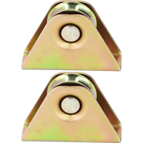 Ortviai Poulie Fixe en Acier Galvanisé 250 kg – 2 Unités, Diamètre 48 mm, Rainure en U pour Équipements de Levage (1/5)