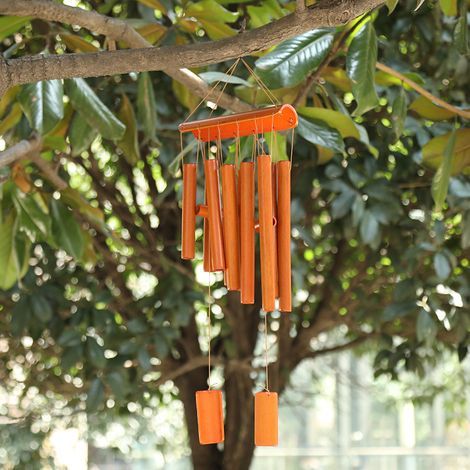 Carillons éoliens en bambou Carillons éoliens en bois Carillons éoliens en bambou Carillons éoliens suspendus pour l'extérieur Carillons éoliens en bois pour les jardins et la décoration intérieure (1/5)
