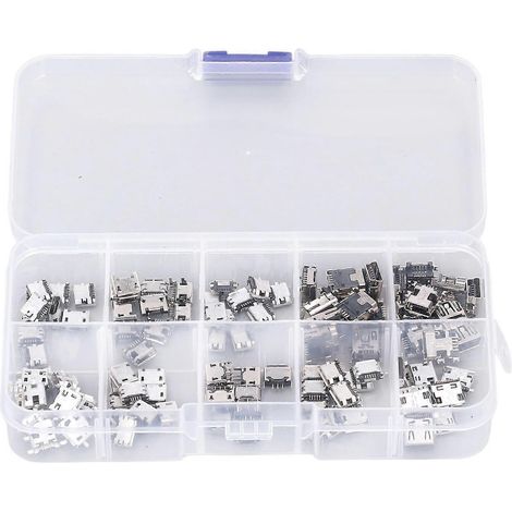 100 connecteurs femelles Micro-Mini-USB pour appareils ménagers