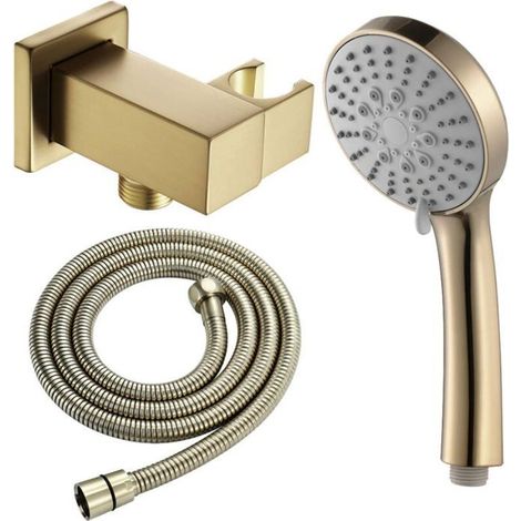 Pommeau de Douche - LARGEIGHT - Or Brossé - 5 Modes de Pulvérisation - Économie d'Eau - Douche Spa (1/3)