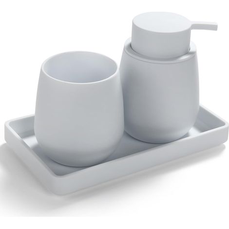 Ensemble Salle de Bain Accessoire Blanc Organisateur Salle de Bain 3 Pièces (1/5)
