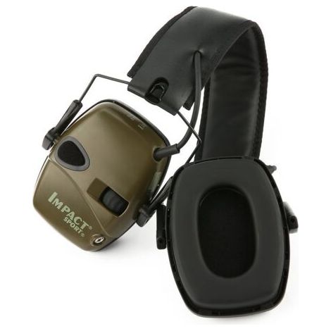 Impact Sport Series Casque antibruit et antibruit électronique Vert Armée Modèle 1030942