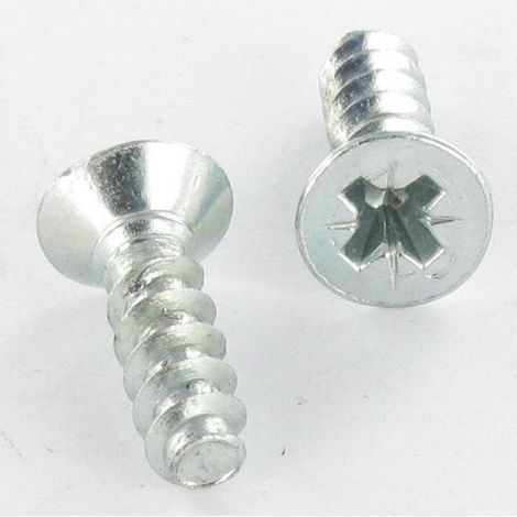 Vis pvc Tête fraisée TF Pozi 2 5X16 Acier zingué Sans pointe Filet 50 DEGRE-1 pièce