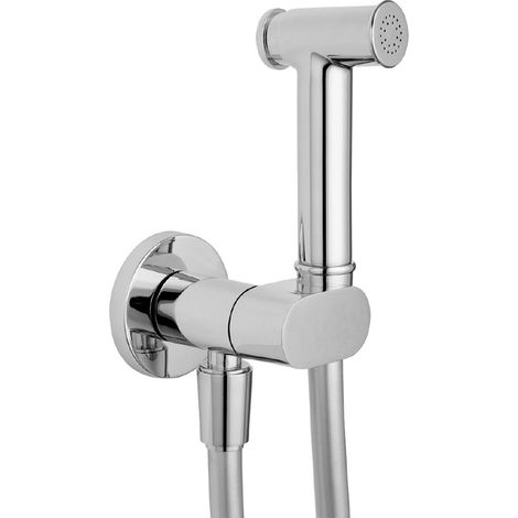 Idroscopino tondo in ottone cromato con tubo flessibile silver