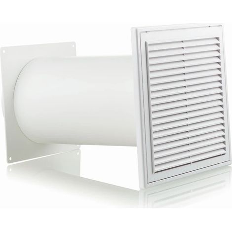 Aérateur télescopique DN 150 raccord rond blanc extractible en continu