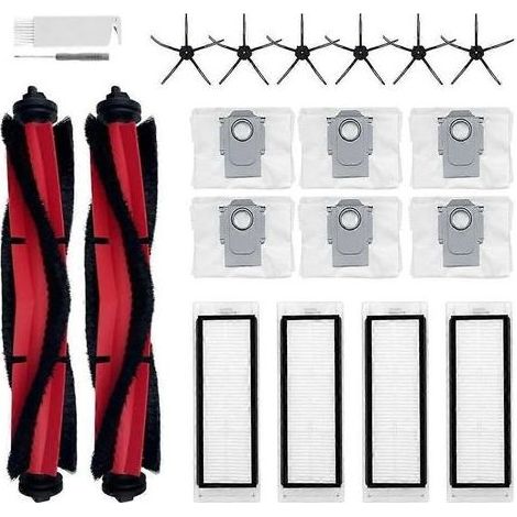 Kit de 20 accessoires de rechange pour aspirateur robot Roborock Q5 : brosses latérales principales, filtres HEPA et sacs à poussière. (1/5)