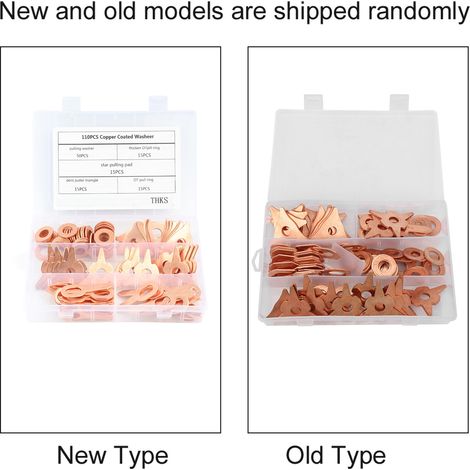 Ensemble de 110 joints ronds en fer cuivré plaqués pour machine de soudage par points triangulaire, joints en U, joints en OT, accessoires pour machine de réparation de tôlerie. (1/5)