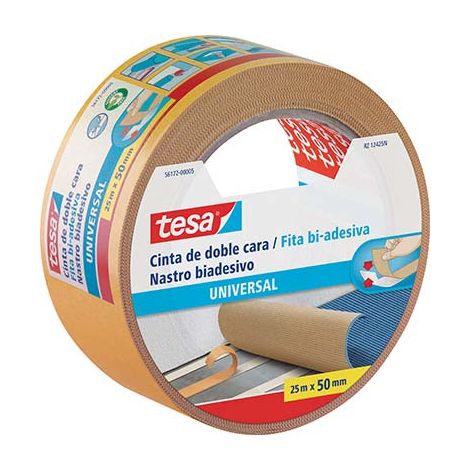 NASTRO BIADESIVO UNIVERSALE PAVIMENTI TESA - MM 50 ML 25- 6 pezzi