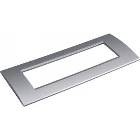 Placca Plastica Quadrata MBL 7M Grigio Compatibile Bticino Living BLN89706