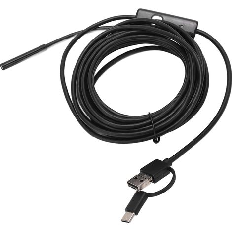 Caméra endoscope 5.5mm 3 en 1 micro USB type C étanche IP67 pour inspection et entretien tuyaux 2m (1/5)