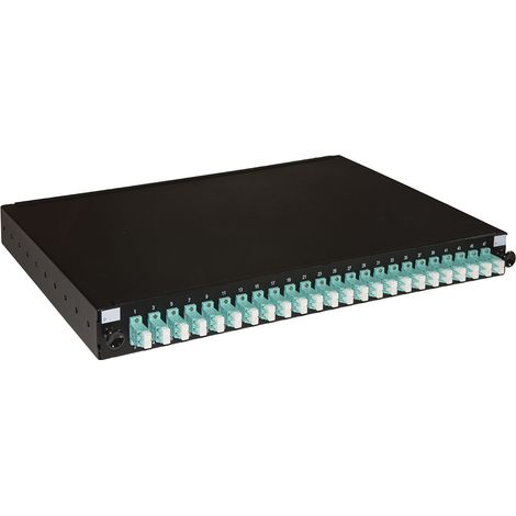 Armadi rack Link PANNELLO FIBRA OTTICA 19" CON 24 ADATTATORI LC DUPLEX OM3 PROFONDITA' 250 MM COLORE NERO