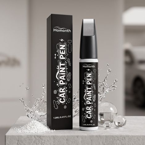 White car paint touch-up pen, a quick and easy tool for repairing scratches, fixing minor imperfections, and covering up imperfections -- 12ml -- BIEMMEDUE (1/5)