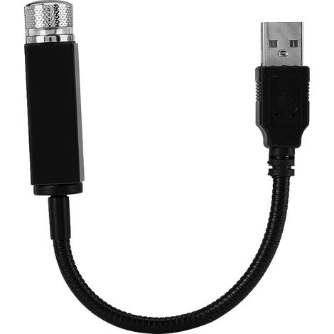 Lampe LED USB pour voiture, projecteur d'ambiance étoilé plafond rouge (1/5)