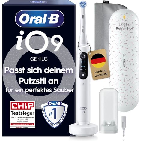 Oral-B iO Series 9, White Alabaster Luxe Edition Elektrische Zahnbürste