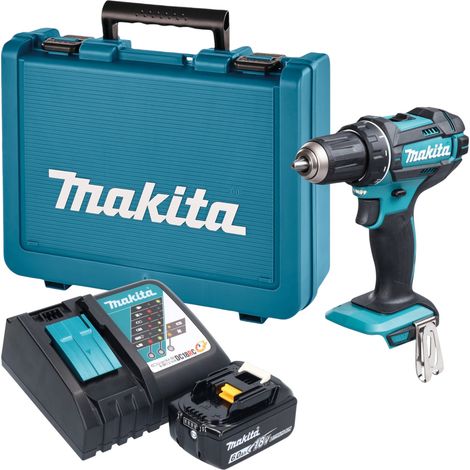 Taladro atornillador a batería Makita DDF 482 RG1E de 18 V y 62 Nm + 1 batería de 6,0 Ah + cargador + maletín (1/5)