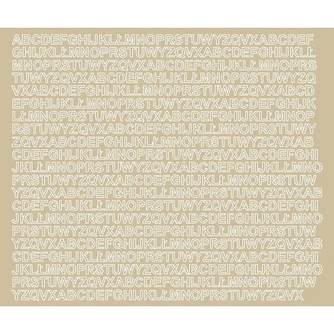 Lettres autocollantes 7 mm beige brillant (1/2)