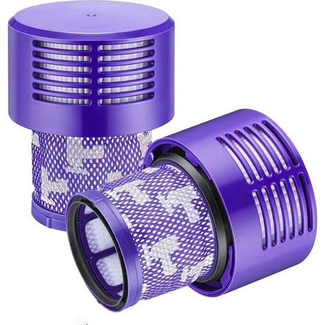 2 Paquet Lavables Rutilisables Filtre de Remplacement pour Dyson V10 Cyclone Animal Absolute Motorhead Total Clean Pro Extra Aspirateur Sans Fil avec Brosse de nettoyage (1/5)