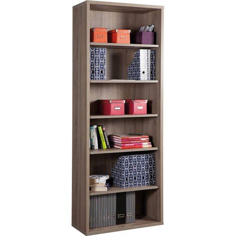 LIBRERIA 6 RIPIANI LINEA 'DISEGNO' 6 rip.-cm.35 x 81 x h.217,2 cemento