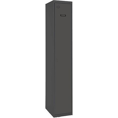 SimonRack Vestiaire Métallique 1 Porte, 1800x300x500 mm, Serrure à Clé et Aérations, Gris/Bleu Simonlocker (1/4)