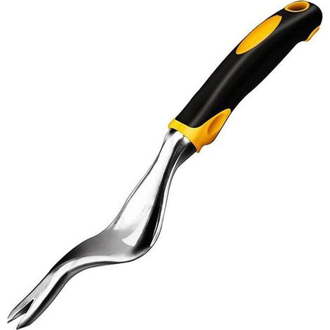 Désherbeur manuel de jardin, outil de jardinage facile à utiliser, en acier inoxydable de qualité supérieure avec poignée ergonomique pour le repiquage de pelouses et de jardins. (1/3)