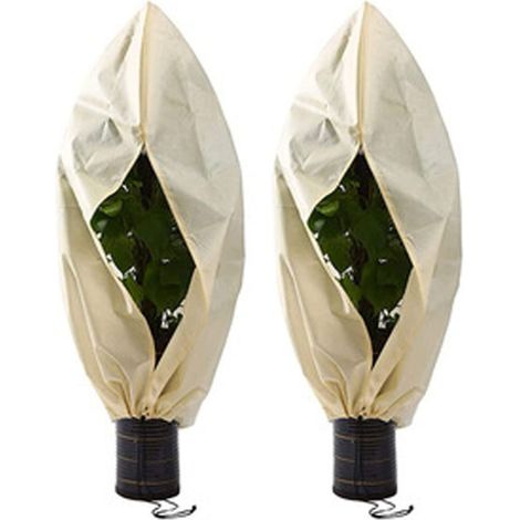 Housse de Plante, Housse de Protection pour Plante,Couverture de Gel de Plante Housse D'hivernage Réutilisable Anti-Givre Cordon de Serrage Fermeture éclair Non Tissée(Color:Beige,Size:360250cm) (1/5)