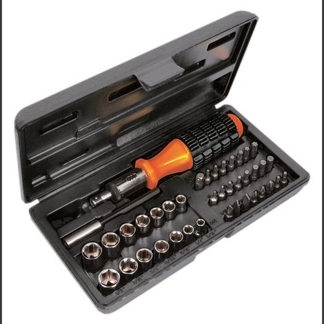 AVIT AV07030 COFFRET 40 PIÈCES AVEC TOURNEVIS À CLIQUET (1/2)