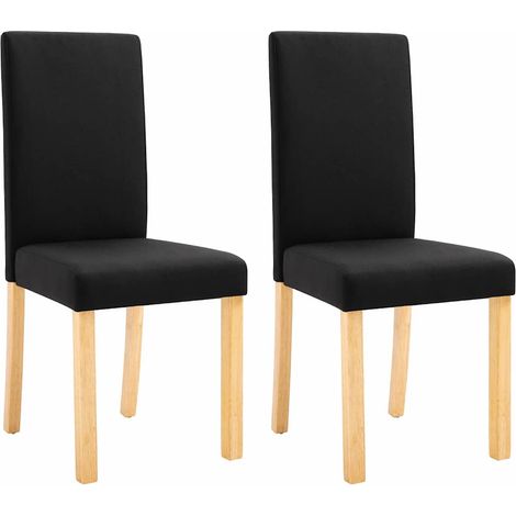 Dining Chairs 2 pcs Black Fabric vidaXL (1/5)