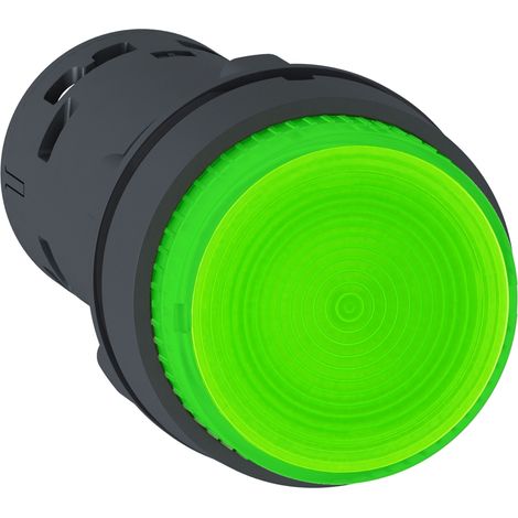 Pulsante luminoso- LED - scatto - 1 NO - verde - 230 V - XB7NJ03M1