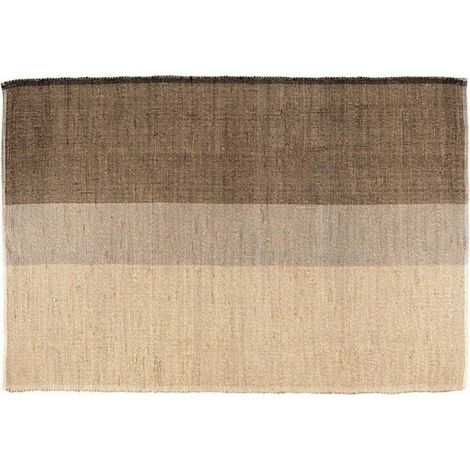 VIVARAISE - Tapis Karan en jonc de mer et coton - Gris (120 x 170 cm) (1/4)