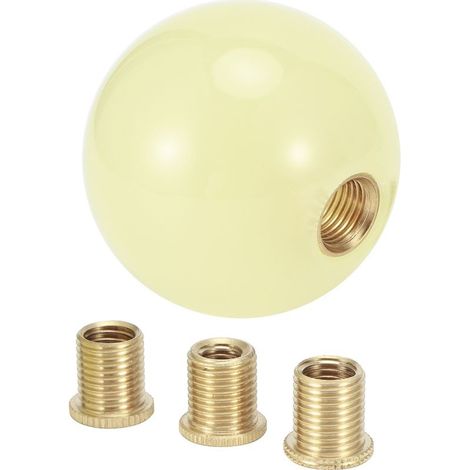 Pommeau de vitesse M12x1.25, tête de levier de vitesse fluorescente, boule à main en acrylique avec adaptateurs M8/M10x1.25 M10x1.5 (1/5)