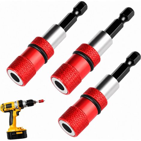 Sollbry 3Pcs Magnétique Porte Embout Cloison Sèche Vis Réglable Hexagonale (1/5)