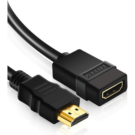 Cable Extension HDMI Macho A Hembra 2 M Negro