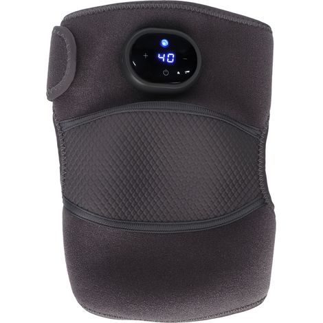 Coussin Massant Genou Chauffant 3 Modes Vibrations 5 Réglages Chaleur, Genouillère Ajustable Chauffante pour Genou et Épaule (1/5)