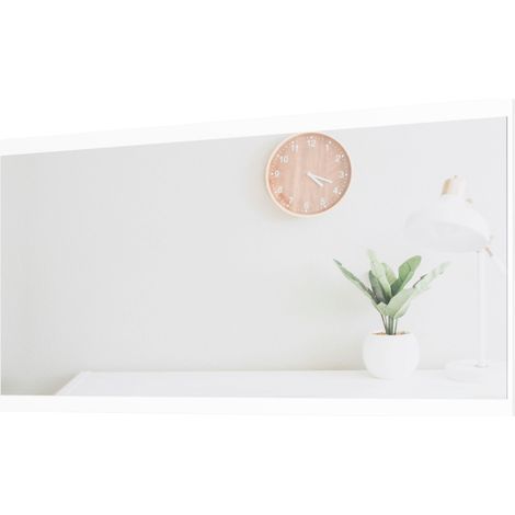 Espejo Alice para Pared de Melamina en Color Blanco con Moldura y Herraje Incluido 97x51x2 cm