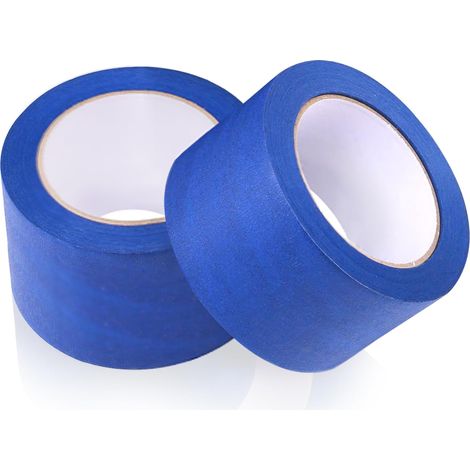 Ruban adhésif bleu facile à déchirer, ruban de masquage pour peinture en aérosol, à haute adhérence, 48mm x 30m, 2 pièces (1/5)