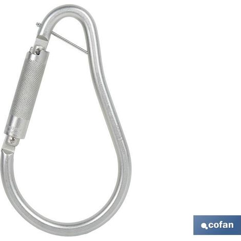 gancho de acero con bloqueo automático apertura 59 mm ruptura +23 kn (1/4)
