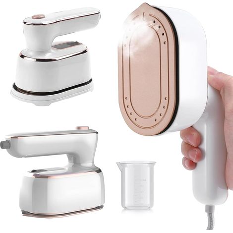 Défroisseur vapeur 1000 W, 100 ml eau, 20 s chauffe, sec/humide (blanc) (1/5)