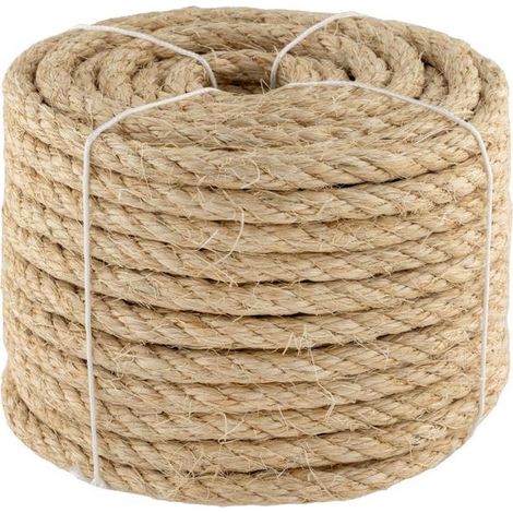 Cuerda Sisal Cableada 10mm 25m  Cuerda de Yute Embalaje Decoracion Jardineria Fotos Regalos Manualidades (1/5)