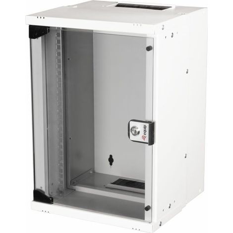 Equip Armario Rack 9U gris claro en acero mural (1/4)