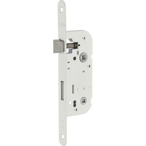 Thirard – Serrure encastrable à condamnation pour porte de salle de bain – Entraxe 40mm – Coffre acier embouti – Pêne alliage réversible (1/4)