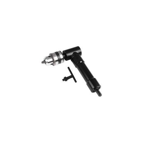 Adaptateur d'angle à 90° pour perceuse, mandrin électrique, boîtier métallique avec clé, pour réparations domestiques et industrielles. (1/5)