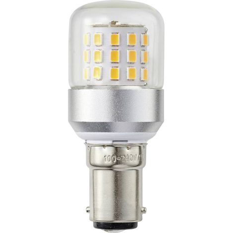 TRU COMPONENTS TC-14124716 Luce di segnalazione a LED Giallo Cilindro BA15d 100 V/AC, 240 V/AC 355 lm (1/4)
