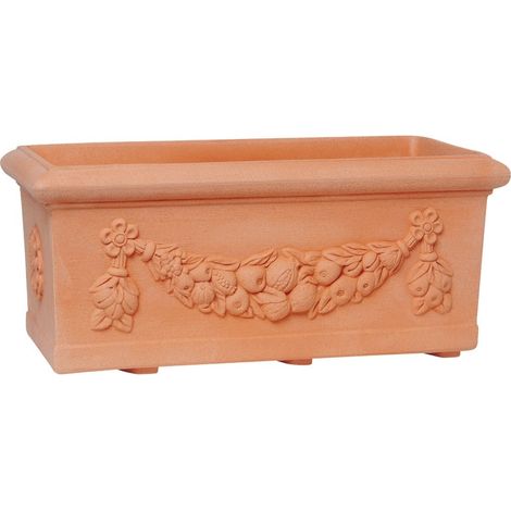 VASO ECONTICOTTO RETTANGOLARE FESTONE 60 CM IMPRUNETA - ARCA