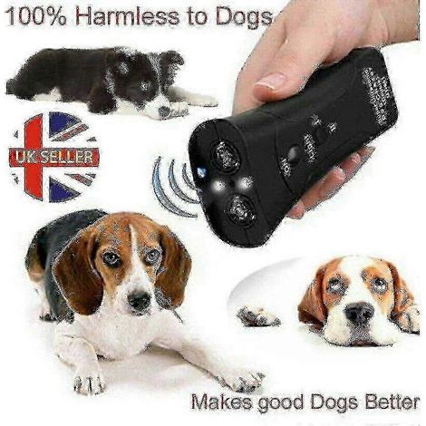Dispositif de dressage pour chiens PetGentle à ultrasons anti-aboiements avec lumière LED, style Gentle Chaser (1/3)