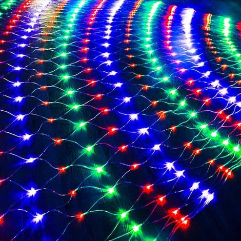 Filet lumineux LED 3 x 2 m pour décoration de Noël, fêtes, intérieur (1/5)
